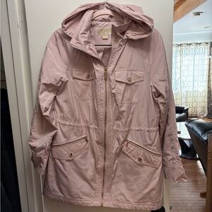 NWOT Women's Michael Kors Pink Hooded Rain Coat